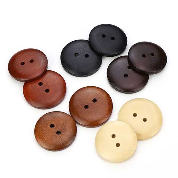 Wood buttons