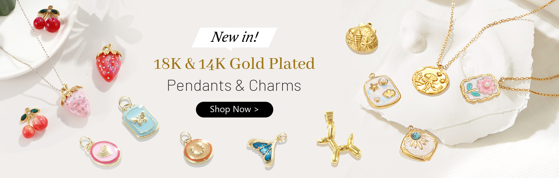 18K & 14K Gold Plated Pendants
