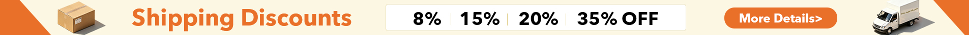 Shipping Discount: Up to 35% Off