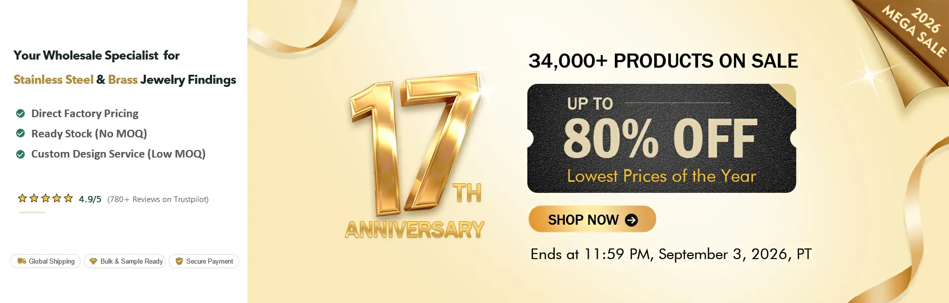 17TH ANNIVERSARY Sale