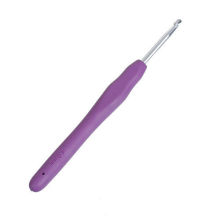 Aiguilles Crochets en TPR Aluminium Violet 4mm Gros, 13.7cm long, 2 Pcs