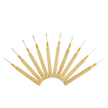 Outiles de Perruques en Bois de Cyprès Argent Mat Couleur Naturelle 14.5cm, 1 Pièce