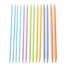(10mm-4mm) Aiguilles à Tricoter Double Point en ABS Couleur au Hasard 34.5cm Long, 1 Kit ( 14 Pcs/Kit)