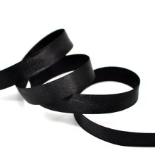 Ruban en Polyester Satin Noir 12.6mm, 1 Rouleau(Env. 25 Yards/Rouleau)