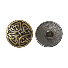 Bouton de Haute Couture en Alliage de Zinc Rond Bronze Antique Nœud Papillon 17mm Dia, 20 PCs
