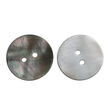 Boutons de Couture 2 Trous en Coquille Naturelle Rond Couleur Naturelle AB 20mm Dia, 10 Pcs