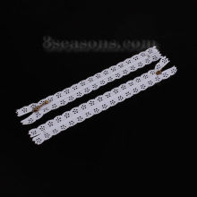 Fermeture Eclair en Nylon Blanc 20cm x 2.5cm, 5 Pcs