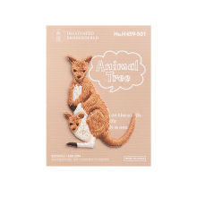 Patchs (Dos Avec Colle) DIY Scrapbooking Artisanat en Polyester Broderie Multicolore Macropodidé 5cm x 3.5cm, 1 Paquet