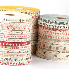 Ruban en Coton Multicolore 1.5cm, 1 Rouleau 5 Yards/Rouleau)