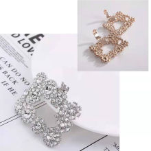Boucles de Chaussures pour Accessoires de Décoration de DIY Charme de Chaussures en Verre Forme Rectangle à Strass Transparent 1 Pièce
