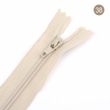 Fermeture Eclair en Nylon Crème 20cm, 10 Pièces
