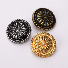 Bouton de Haute Couture en Alliage 1 Trou Multicolore Rond Fleurs 10 Pcs