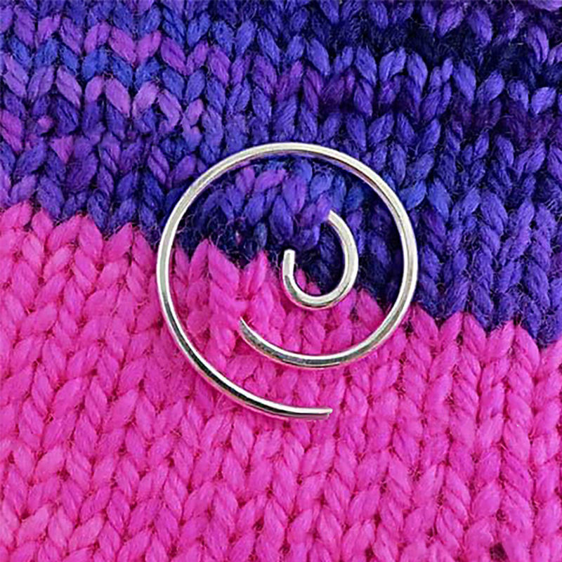 Aiguilles en Alliage Spiral Argent Mat 4cm x 4cm, 1 Pièce