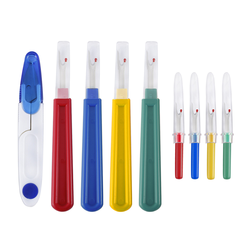 Mixte - Poignée en Plastique Outil pour l'Artisanat de la Couture du Dissolvant de Coupe-fil Ripper Cutter（9 Pcs / Kit）