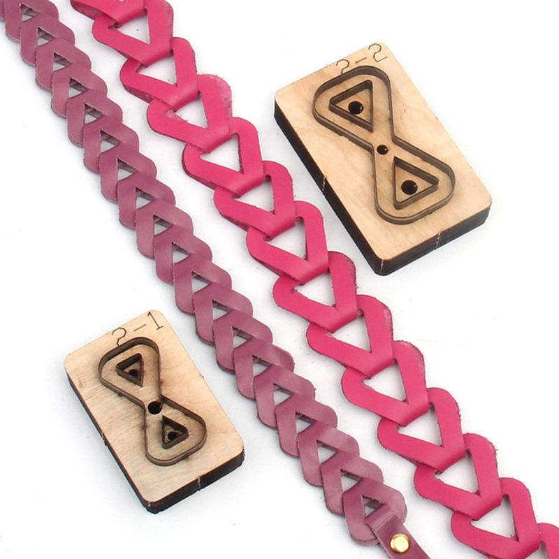 Matrices de Coupe Pochoirs Scrapbooking DIY en Haut Bretelles en acier au carbone & bois Ceinture Couleur Naturelle 7cm x 3.5cm, 1 Pièce