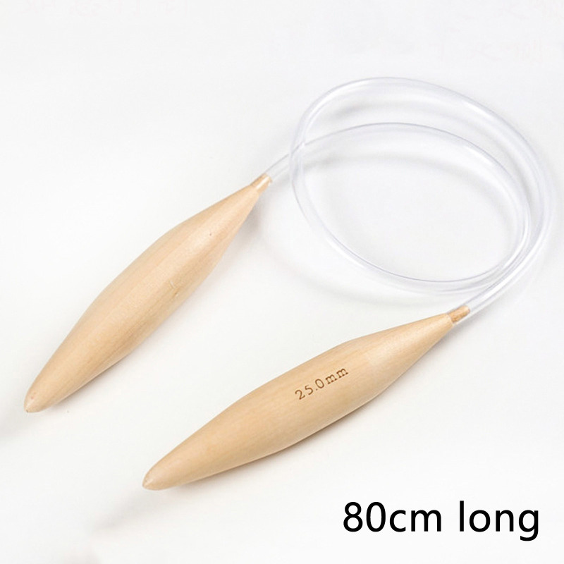Aiguilles Circulaire en Bambou Couleur Naturelle 80cm long