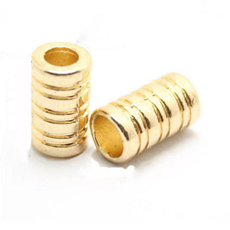 Arrêts Cordons pour Vêtements en Alliage de Zinc Colonne Doré 20 Pcs