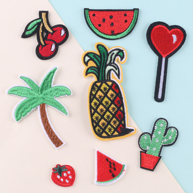 Patchs (Dos Avec Colle) DIY Scrapbooking Artisanat en Polyester Multicolore Fruits 10 Pcs