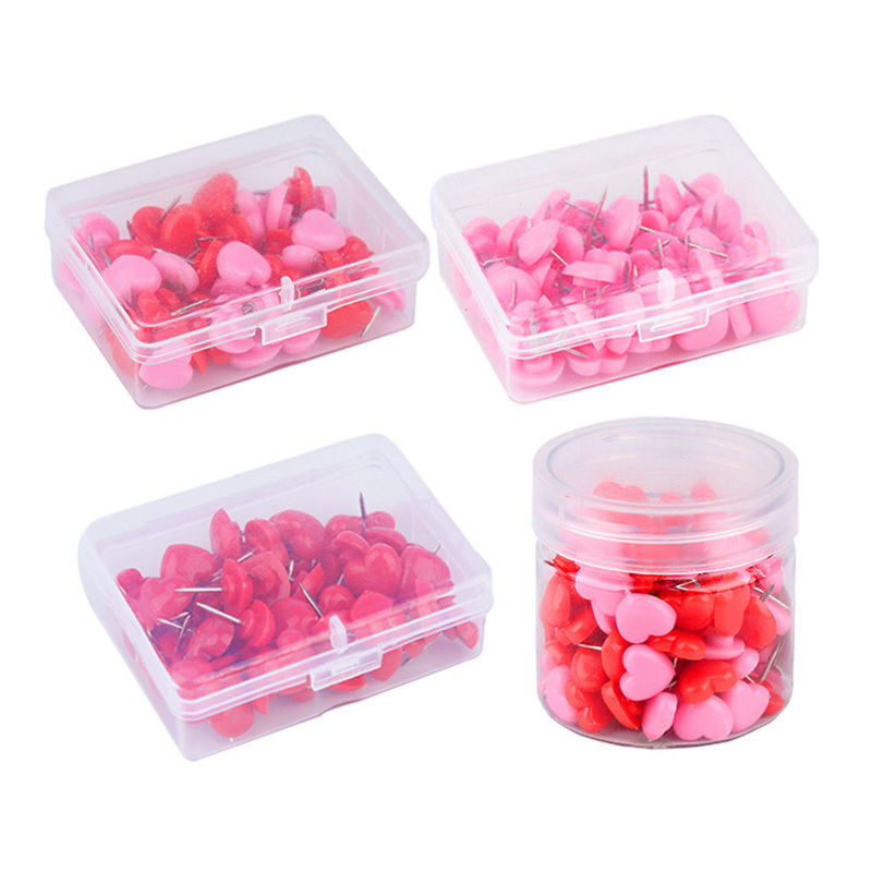 Plastic Sewing Positioning Needle Heart Multicolor 1 Box