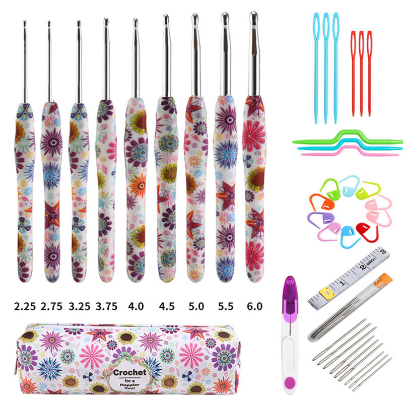 Aluminum & Plastic Aluminum Crochet Hooks Needles Multicolor 15cm(5 7/8